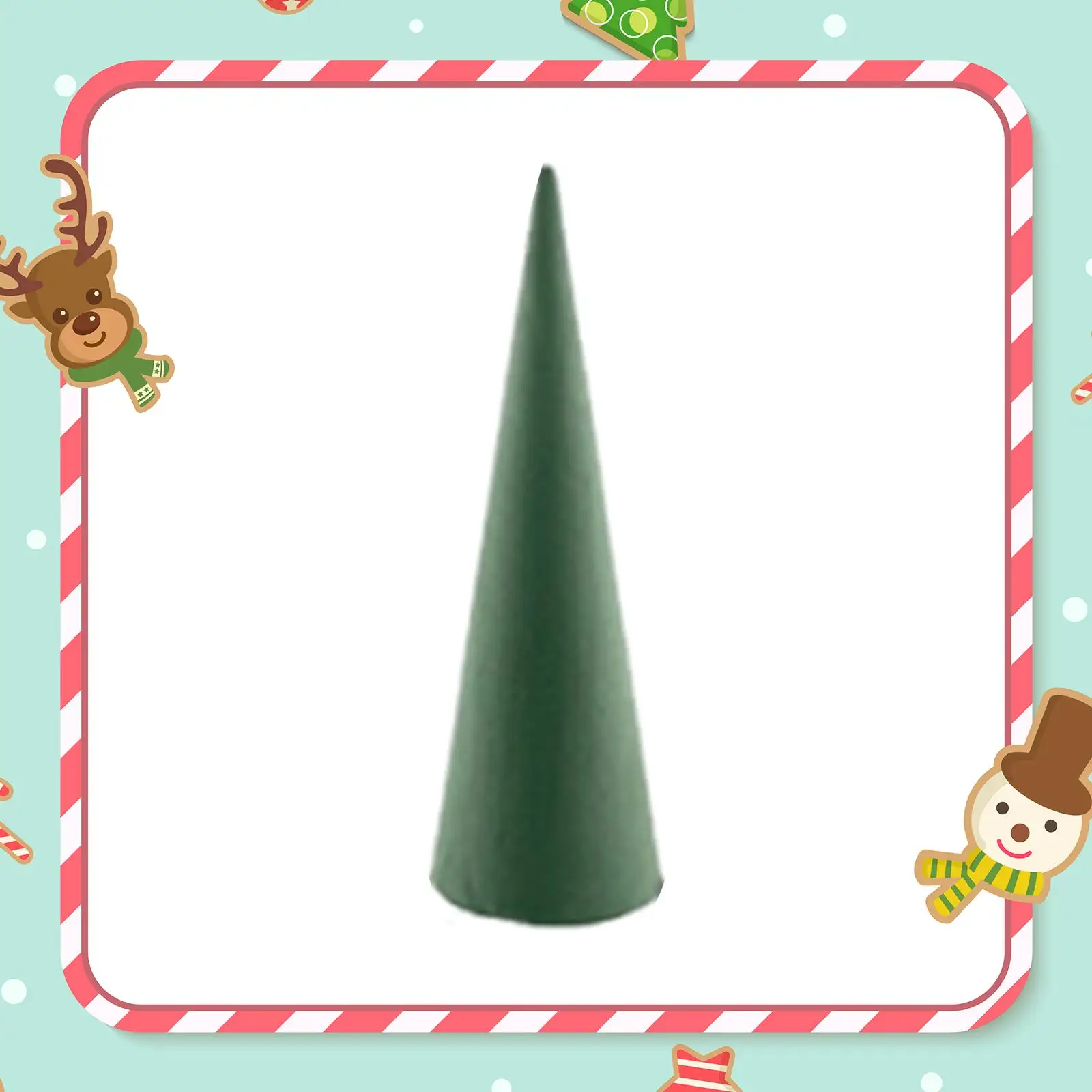 Bloque floral cono de árbol arreglo de flores celebración cumpleaños ligero fácil de usar decoración de fiesta de Navidad de boda - imagen 3