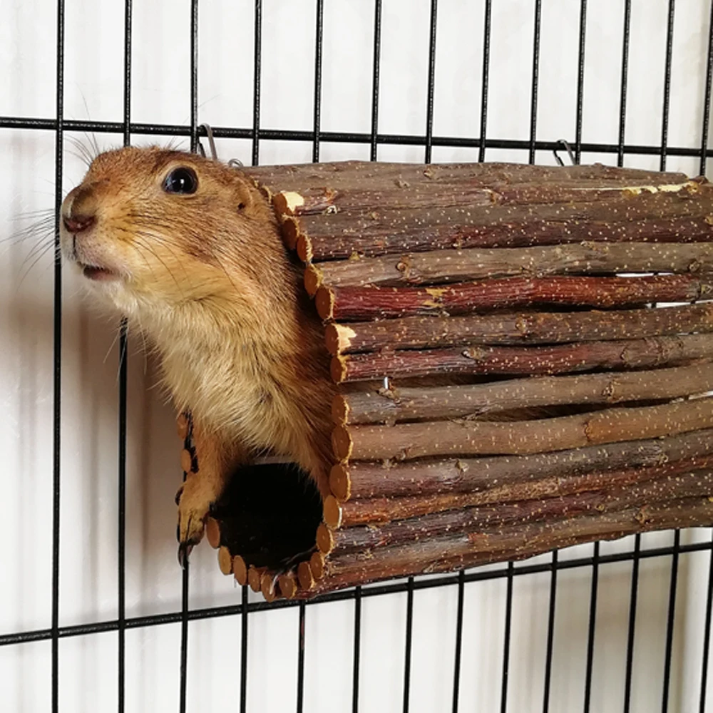 Columpio oculto para loros, juguete de madera flexible, puente de suspensión larga, escalera, juguetes para mascotas, hámster, escalada, masticar, jaula, juguete colgante, 1 ud. - imagen 5