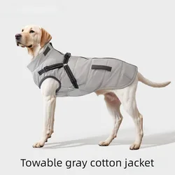 Abrigo impermeable para perros grandes Labrador Golden invierno cálido