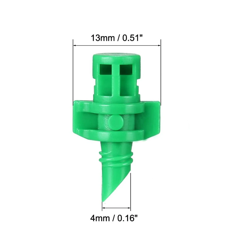 100 piezas 90/180/360 °   Emisores de riego por goteo, rociador de nebulización, boquillas de micropulverizador de refracción para sistema de agua de césped y plantas - imagen 5