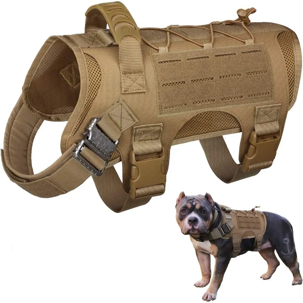 Arnés para perros Servicio táctico Chaleco para perros Arneses militares Arnés de entrenamiento de caza de alta resistencia para perros grandes y medianos