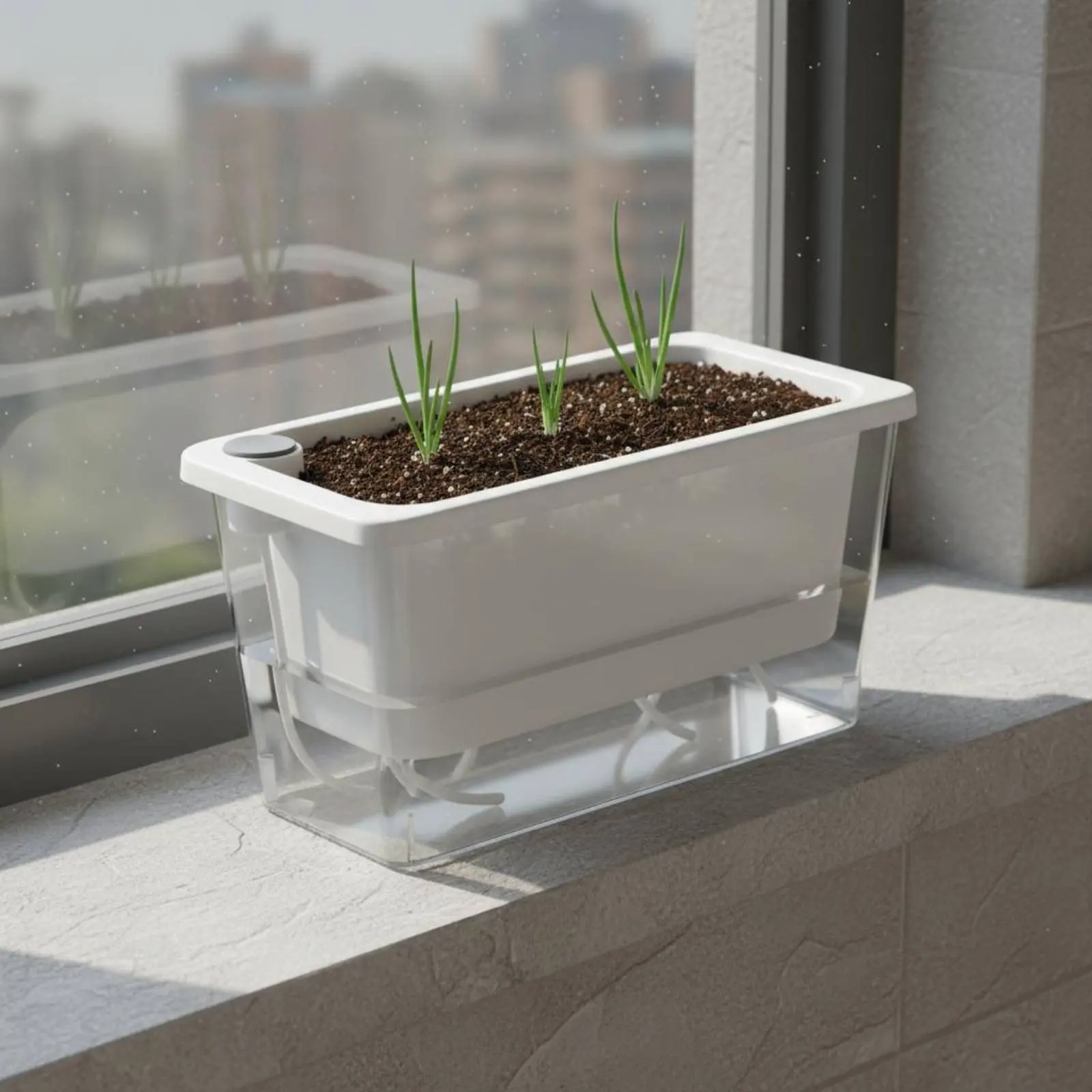 Maceta con riego automático para plantas no tóxicas mascotas - imagen 2