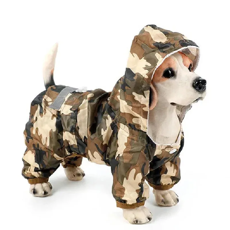 Ropa impermeable reflectante con capucha para mascotas, impermeable para perros para uso al aire libre, suministros de ropa para perros y gatos - imagen 5