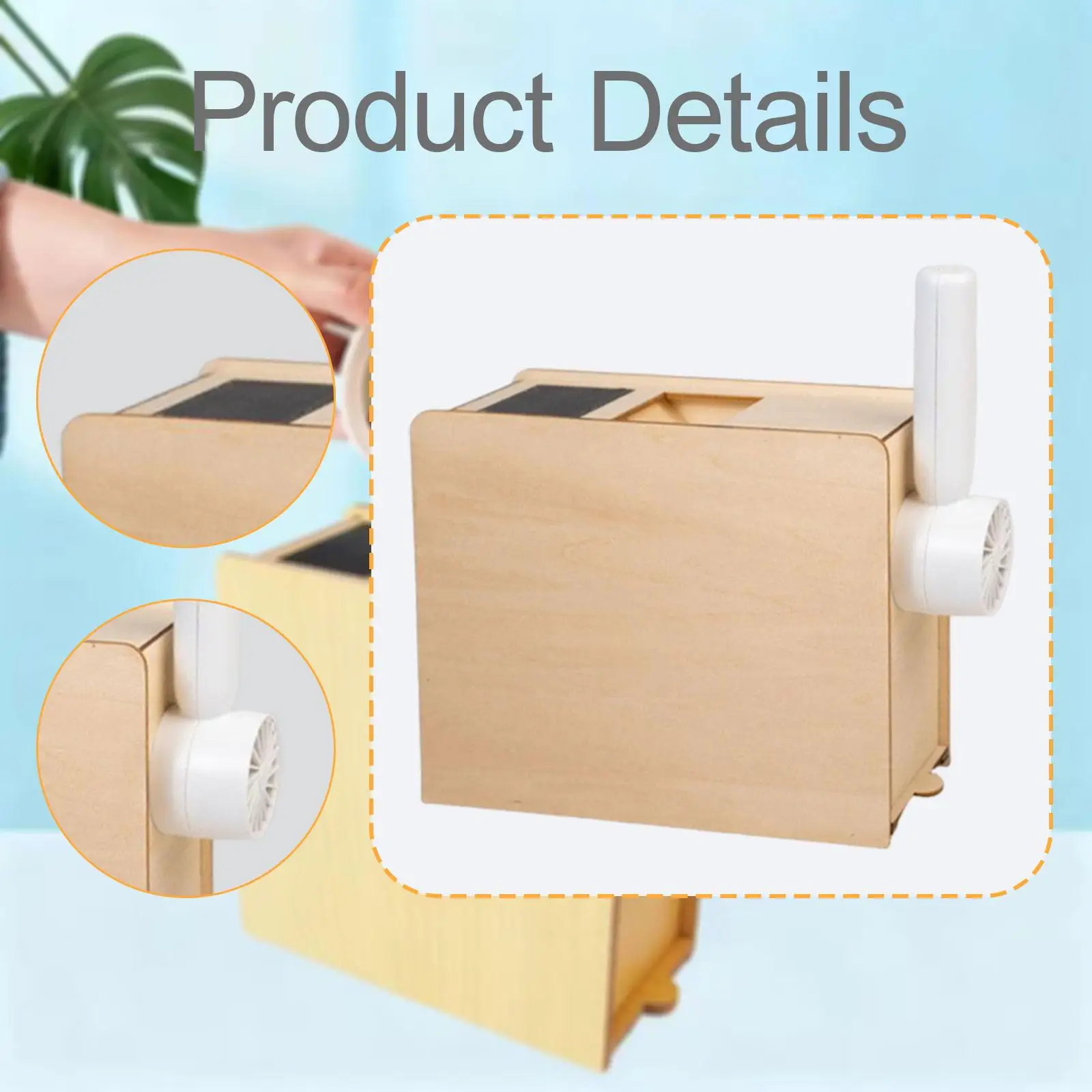 Millet Husk Separator Birds Food Blowing Machine Manual Practical Wooden Grain Splitter Machine for Farm Yard Millet Grains