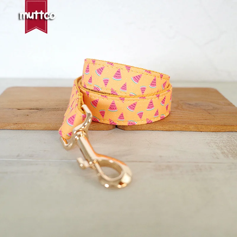 MUTTCO collar de perro con hebilla de metal grabado WATERMELON NARANJA collar de etiqueta de identificación de perro personalizado 5 tamaños placa de identificación anti-pérdida mascota UDC171 - imagen 3