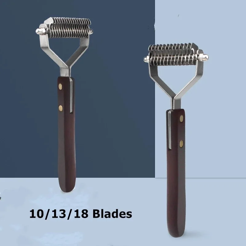 Suministros para mascotas, removedores de pelo, cortador de nudos, cepillo de aseo, peine para perros con mango de madera, accesorios para gatos