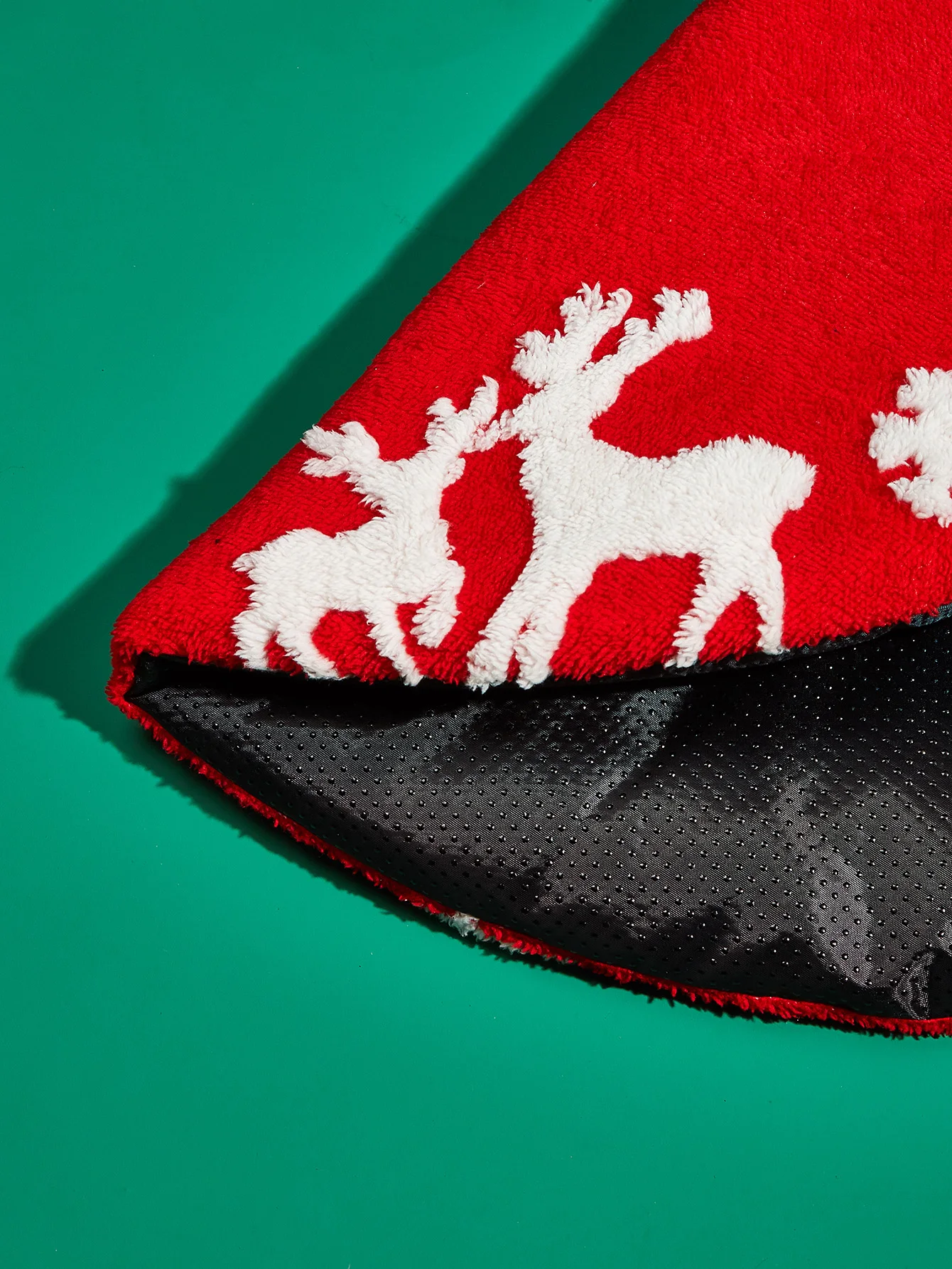 Cojín navideño con diseño de alces para gatos y perros, colchoneta de felpa para cachorros y gatitos, cama redonda para mascotas, cama para perros pequeños y medianos y gatos K - imagen 4