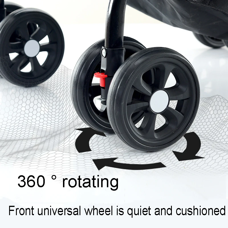 Cochecito plegable ligero para mascotas, carrito de cuatro ruedas con ventilación de absorción de impacto, gran espacio, artículos para mascotas - imagen 2