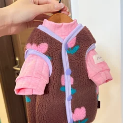 Ropa para gatos femeninos, traje de invierno, Camisa de algodón suave, chaqueta polar para gato Sphynx, disfraz cálido y dulce para gatitos en otoño