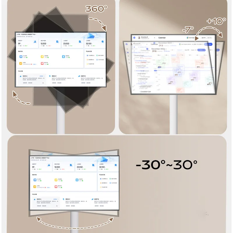 Carro de TV con ruedas para monitores LED OLED de 10-42 pulgadas, soporte de suelo para TV portátil de altura ajustable con capacidad para hasta 66 libras, máx. VESA 200x200mm - imagen 4