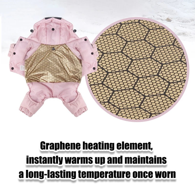 Ropa para perros de cuatro patas, chaqueta impermeable para perros, abrigo cálido de invierno, mono con capucha para mascotas, chaquetas de algodón, sudadera para cachorros Chihuahua - imagen 4