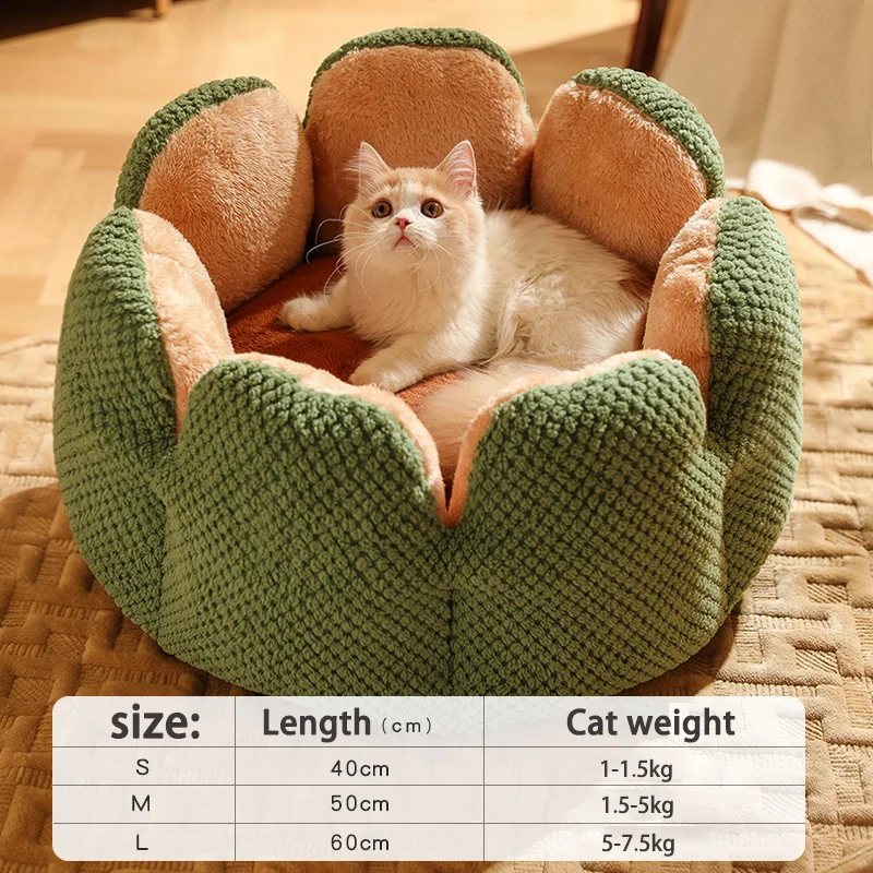 Cama suave para gato, casa de felpa cálida para invierno, cojín acogedor para gatito, cesta Universal, esterilla, suministros para gatos pequeños y medianos - imagen 3