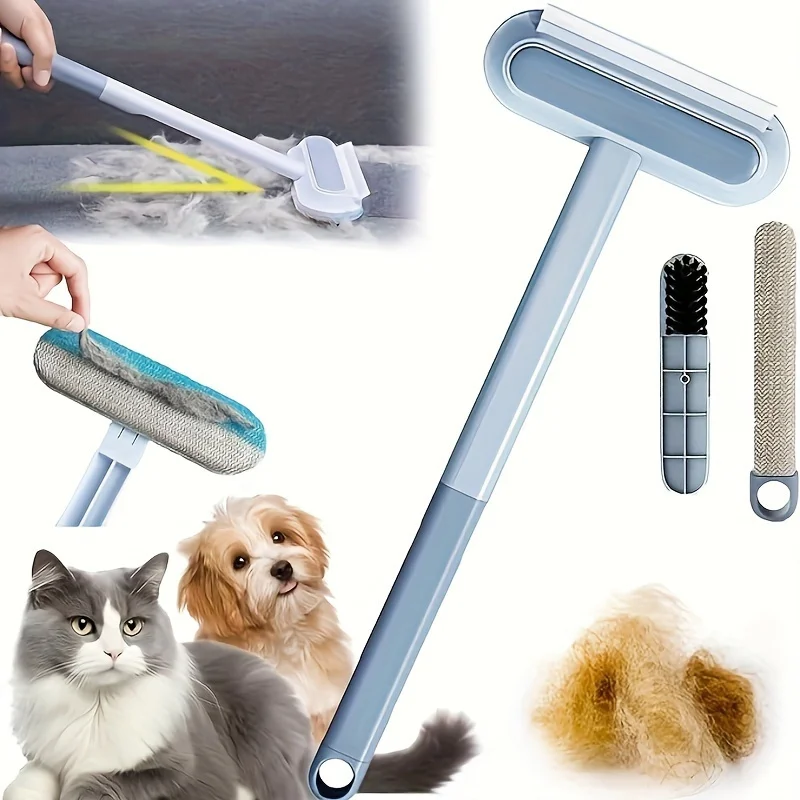 Cepillo de pelo para perros lavable y reutilizable con limpieza sin daños, para alfombras, sofás, suelo fácil de limpiar, herramienta para quitar el pelo de perros