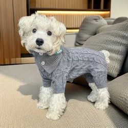 Jersey de punto cálido para perros pequeños y medianos Otoño-Invierno