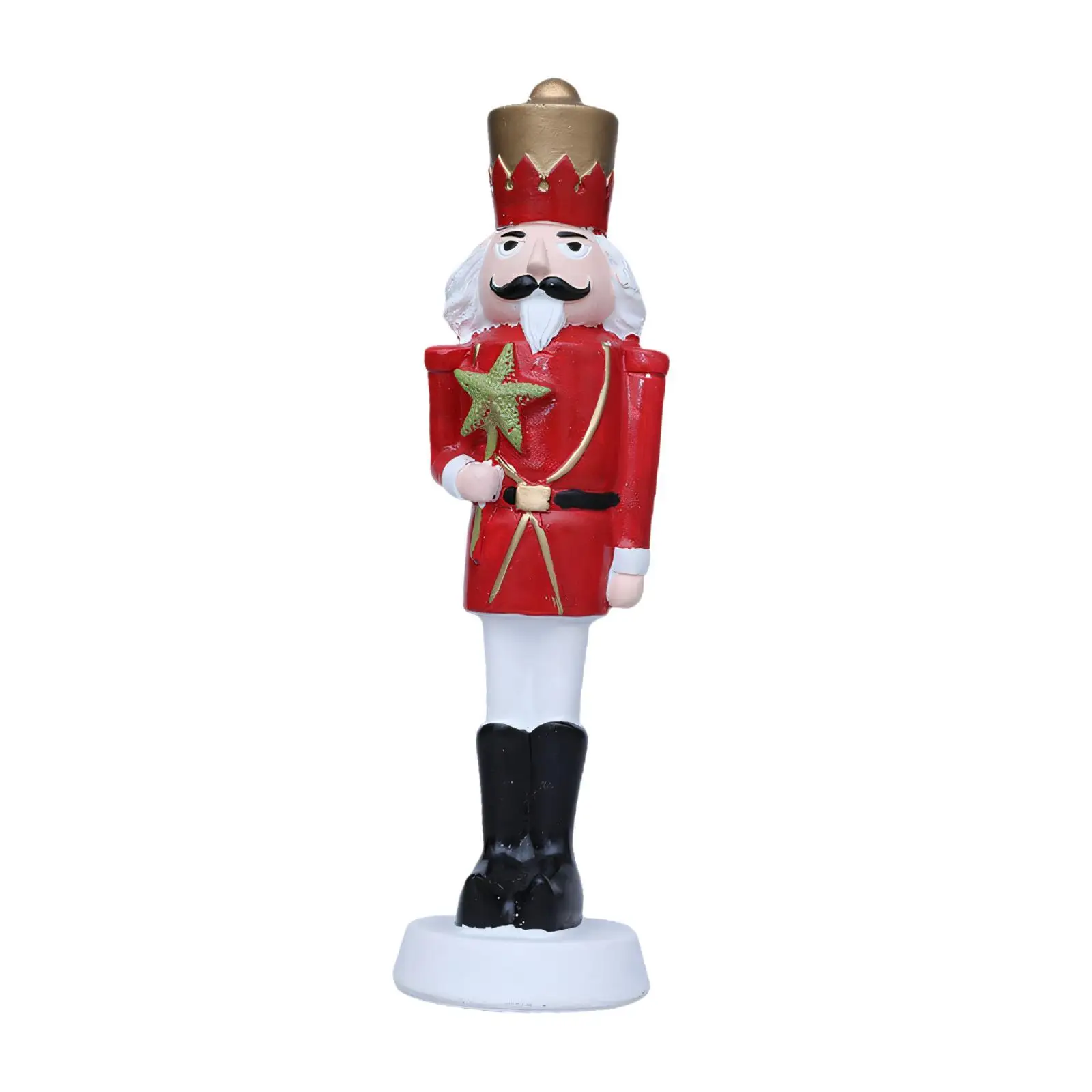 Estatuilla de Cascanueces navideña, decoraciones navideñas, artesanías de resina versátiles, estatua de adorno de Navidad para chimenea de Navidad, estante de escritorio - imagen 2