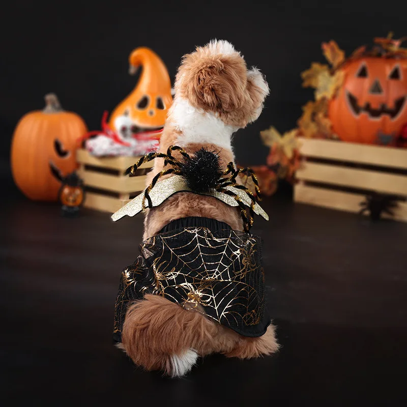 Disfraz de Halloween para perros con alas, traje de fiesta para mascotas, ropa bonita para festivales - imagen 3