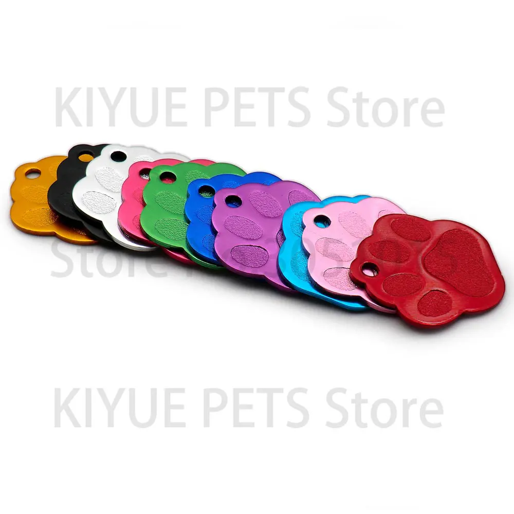 Venta al por mayor 20 piezas forma de PAW 3D exquisitas etiquetas de identificación personalizadas para perros y mascotas nombre grabado personalizado número de teléfono. Accesorios para mascotas para perros y gatos - imagen 5