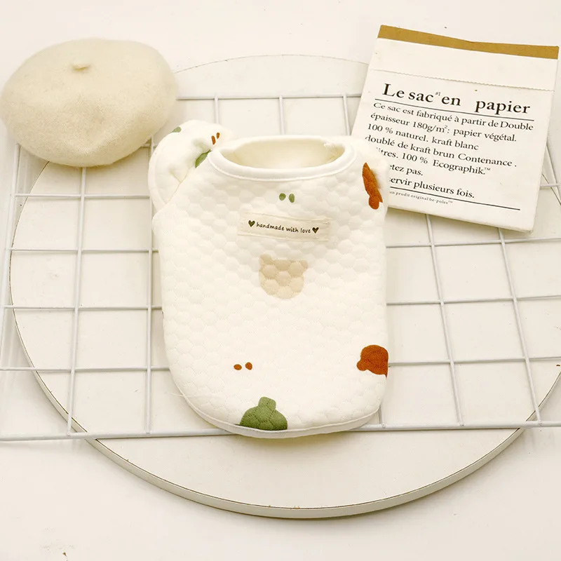 Abrigo de otoño/invierno con rejilla de burbujas para mascotas, ropa de casa para otoño/invierno, ropa para gatos, ropa para perros pequeños, Tops de encaje, ropa para cachorros - imagen 3