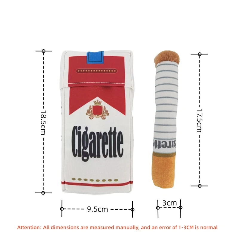 Divertido rompecabezas interactivo de peluche para perros, juguete para masticar con cigarrillos chirriantes, juguetes para cachorros, suministros para mascotas - imagen 3