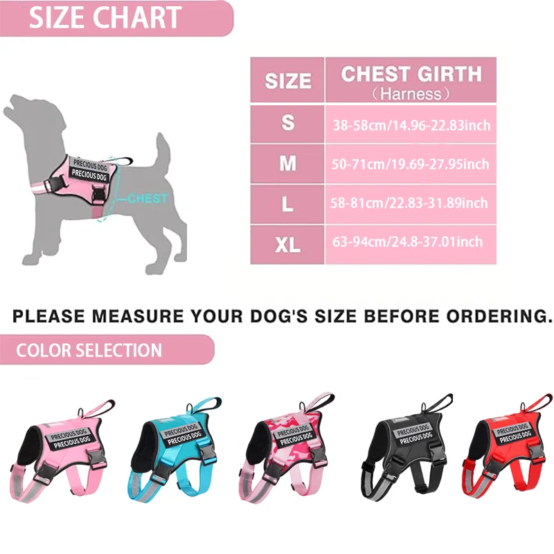 Arnés para perros reflectante, transpirable y ajustable, sin tirones, chaleco para perros pequeños, medianos y grandes - imagen 2