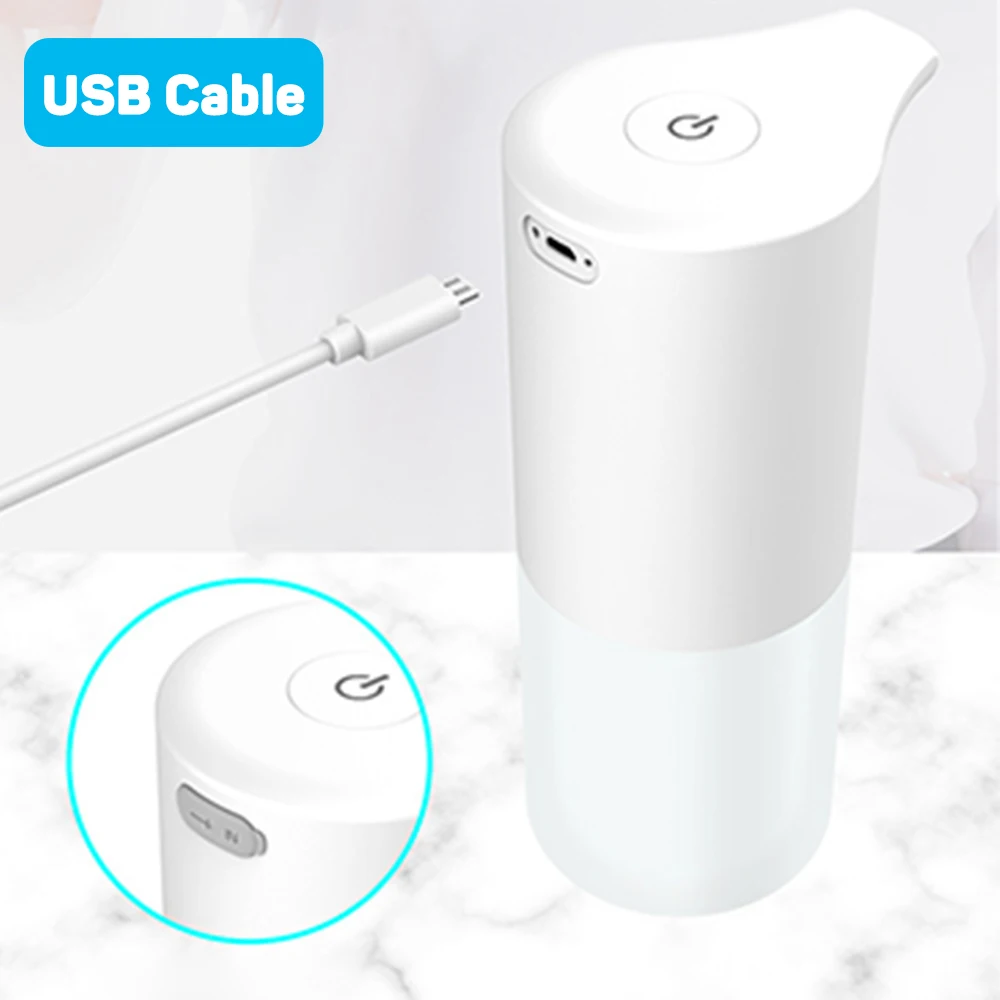 Dispensador automático de jabón con Sensor sin contacto, espuma con carga USB, Sensor infrarrojo inteligente, dispensador de jabón líquido, desinfectante de manos - imagen 3