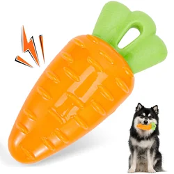 Juguete dental indestructible para perros en forma de zanahoria