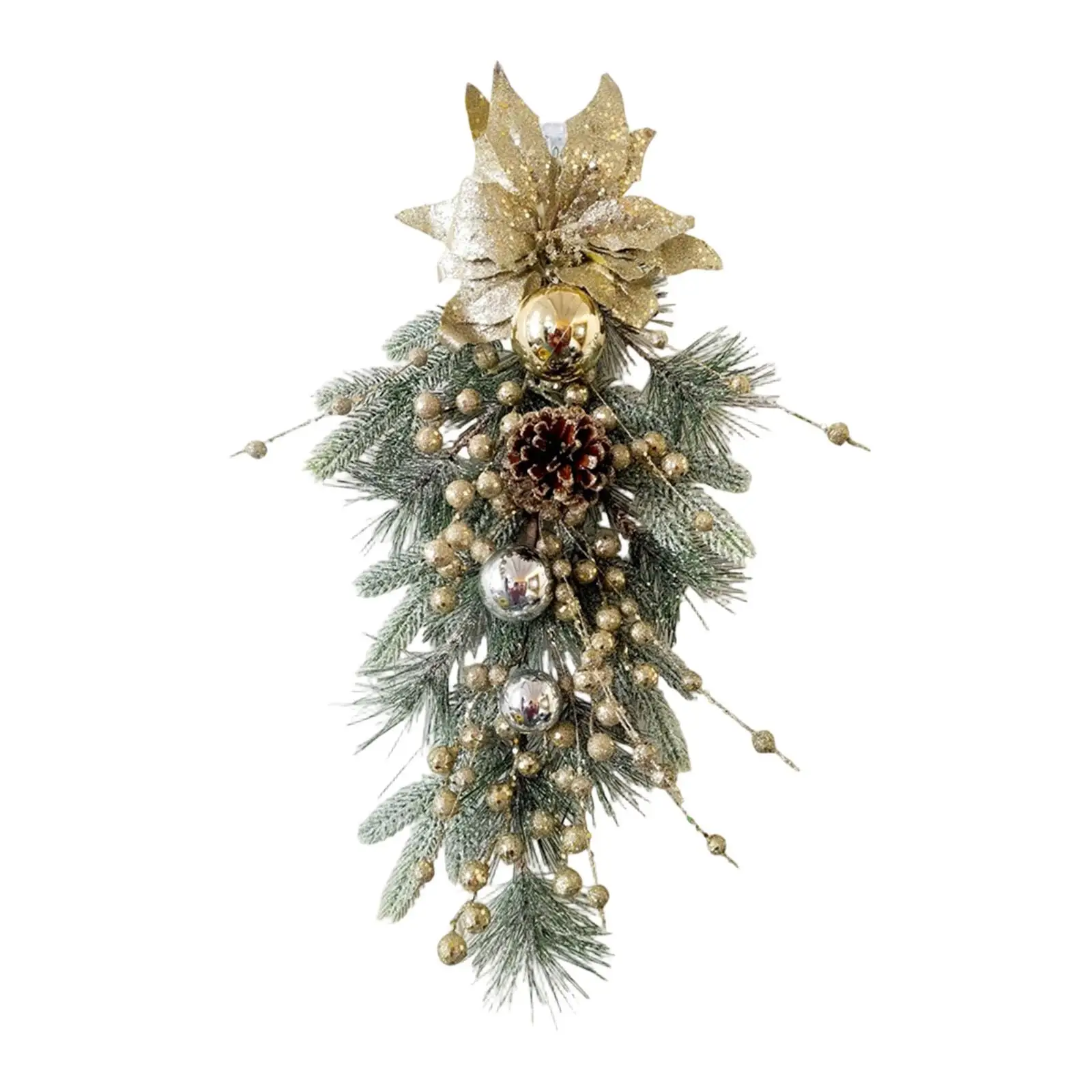 Christmas Teardrop Swag Wall Hanging Ornament, Christmas Wreath, Winter Swag,