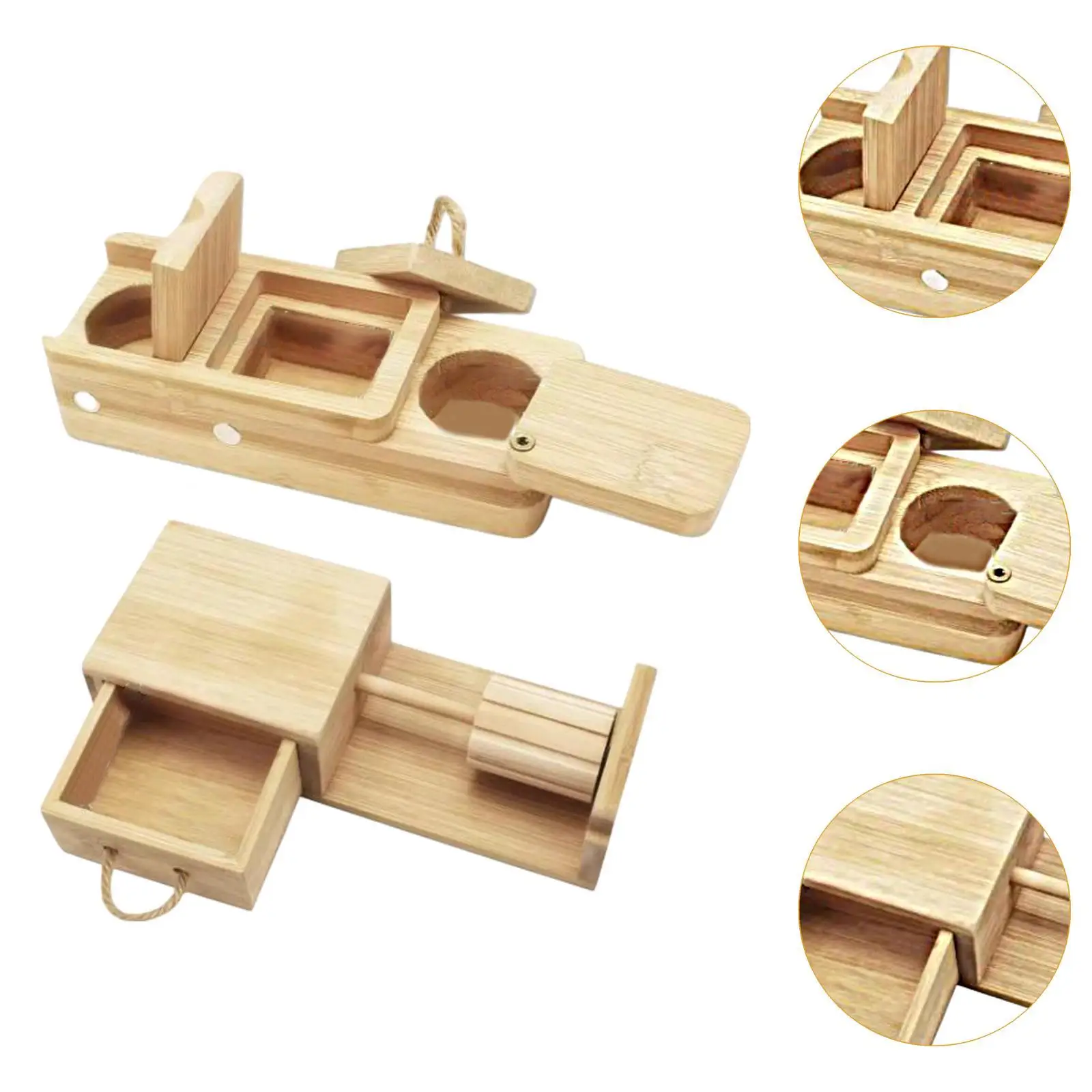 Juguete de forrajeo de hámster, juguete interactivo multifuncional educativo de enriquecimiento de conejillo de indias para gerbil, conejito, hámster, Chinchilla - imagen 5