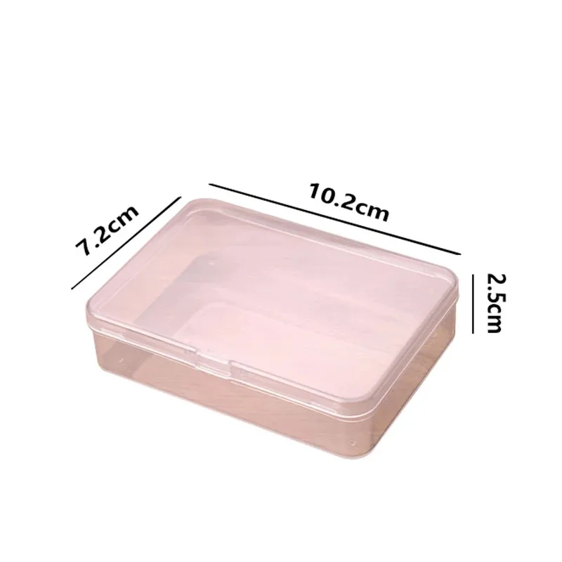 1 unidad de cajas de almacenamiento de componentes electrónicos de 10x7Cm, caja transparente, contenedor de almacenamiento de joyas, juego de mesa, caja de plástico transparente - imagen 2