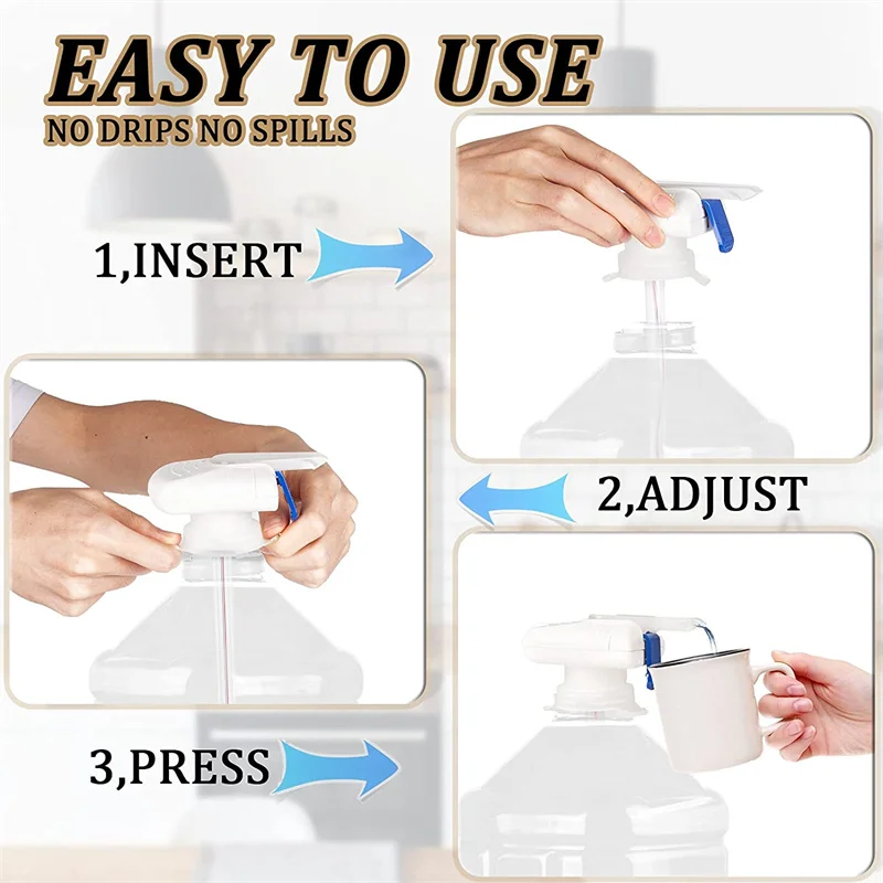 Bomba automática de succión de pajita para bebidas, dispensador de agua a prueba de derrames, grifo mágico, Diy - imagen 4