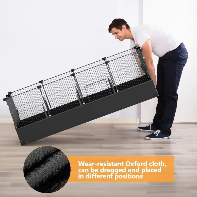 Jaula para gatos de interior, valla para conejos, jaulas para hámster, estera grande, jaula para orina antivaho, valla para animales pequeños, suministros antifuga para mascotas - imagen 3