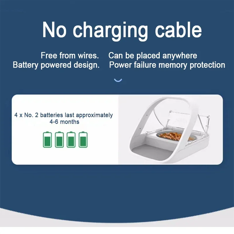 Alimentador inteligente antiarañazos, sin cable de carga, Sensor de reconocimiento de Chip Surefeed UK, cuenco automático para alimentos húmedos y frescos para mascotas, a prueba de gusanos - imagen 5