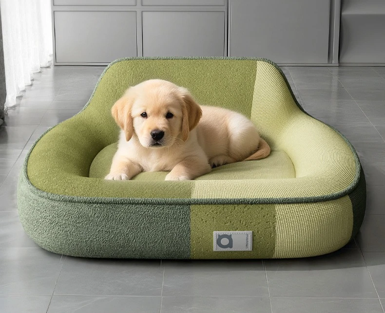 Vista frontal de la cama LZJV para perros y gatos