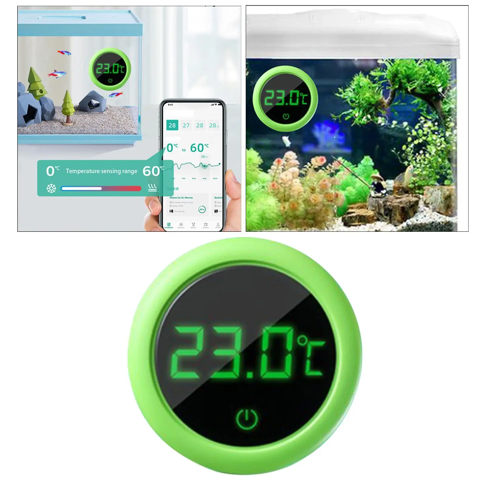Digital Aquarium Thermometer Mini High Accurate for Terrarium Fish Tank