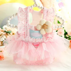 Vestido de verano girasol para perro pequeño, tutú esponjoso Chihuahua