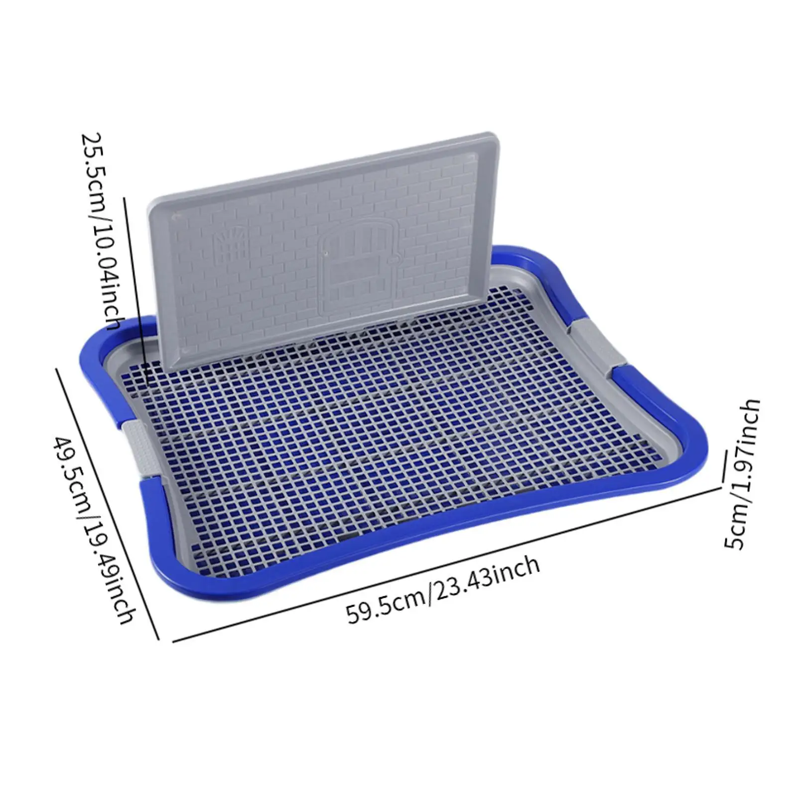 Dog Toilet, Urinal Puppy Pee Pad with Wall, Potty Train, Pet Training Toilet Tray for Dogs, Cats, Hamster