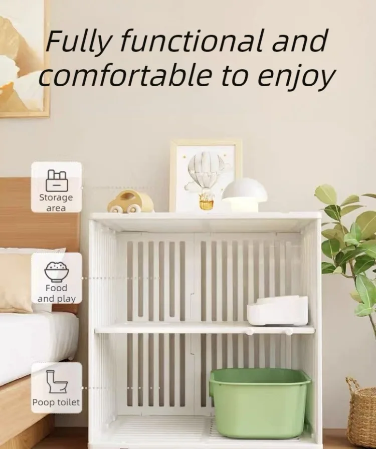 Interior con caja de arena incluida