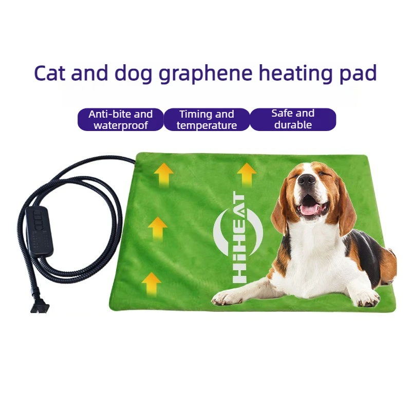 Almohadilla térmica impermeable con temporizador para gatos y perros