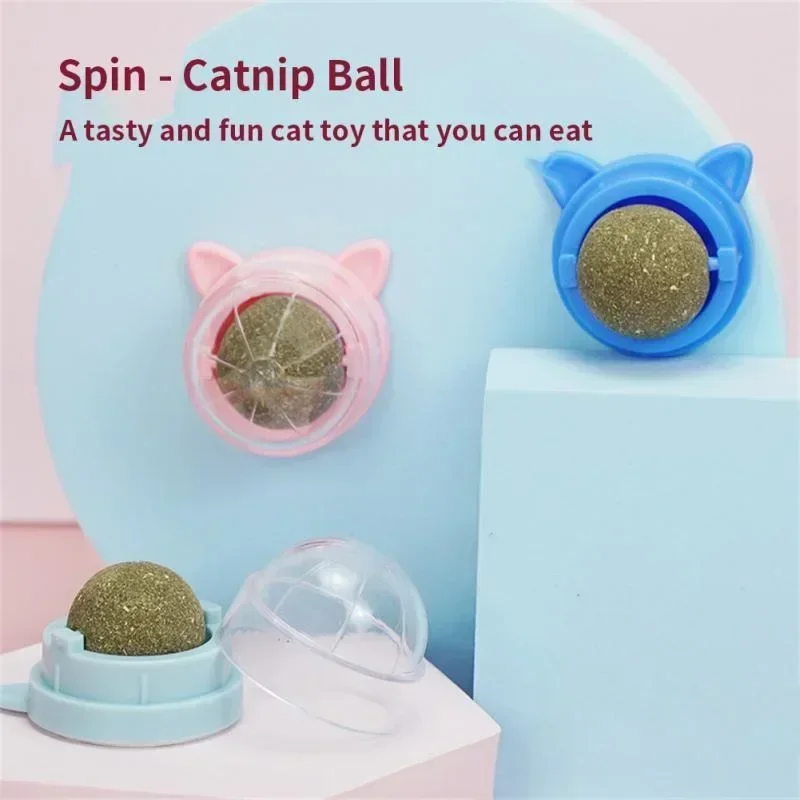 Bolas de pelo naturales saludables para promover la digestión, Bola de menta para gatos, aperitivos de hierba para gatos, bolas de hierba gatera, juguetes adhesivos para pared - imagen 2