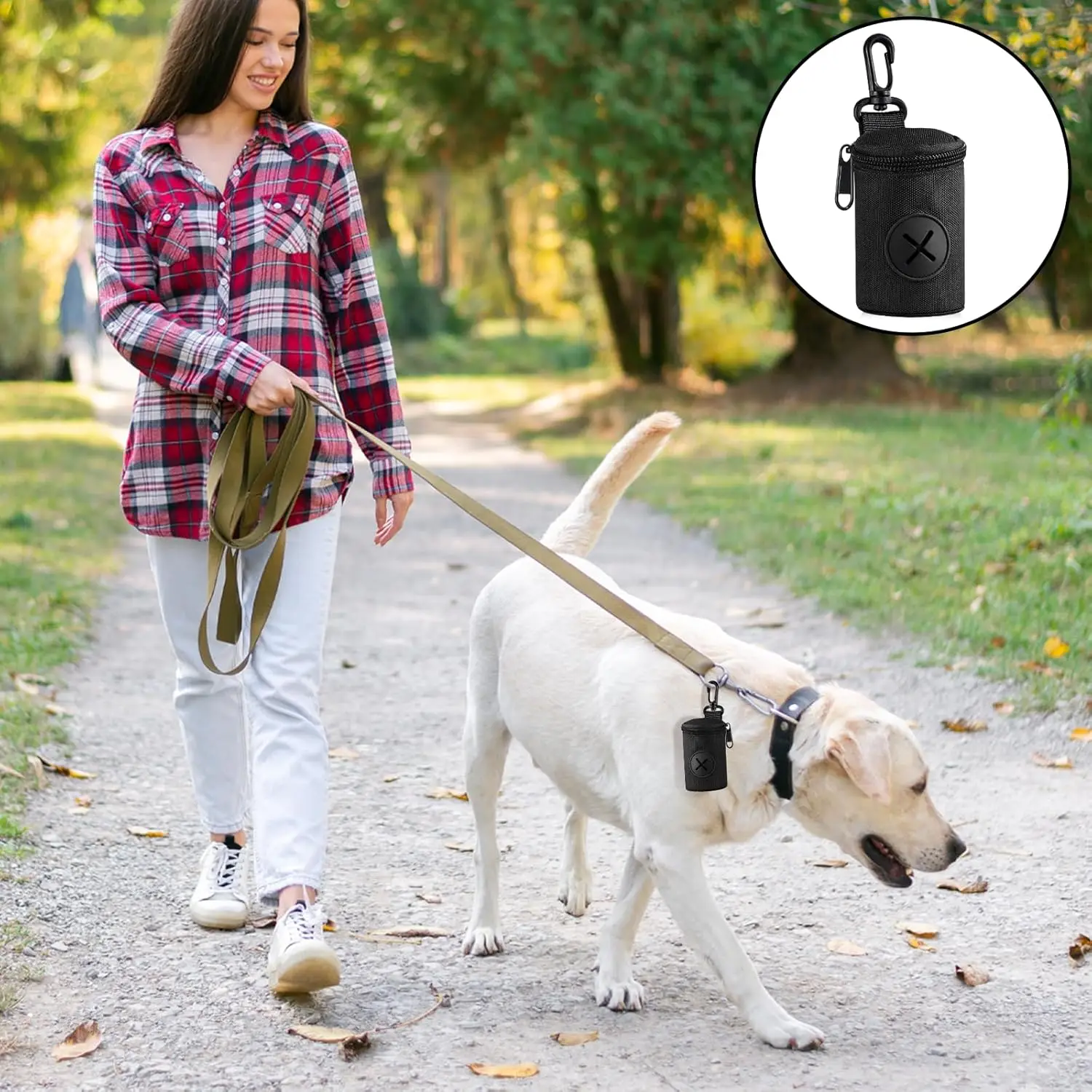 Dispensador de bolsas para excrementos perro con prendedor en correa - imagen 4