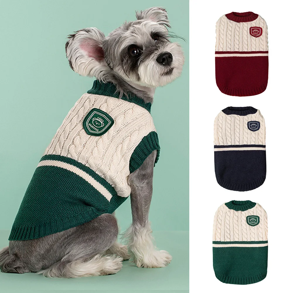 Suéter clásico cálido para perros y gatos, suéteres de Navidad, ropa linda para Pug, Chihuahua, Yorkshire, moda