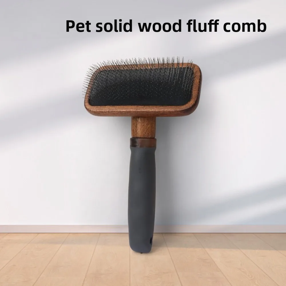 Peine para perros, removedor de pelo para mascotas, cepillo de madera para perros, cepillo de masaje para gatos, peines de cuidado para perros, limpieza de pelo largo, suministros para mascotas - imagen 2