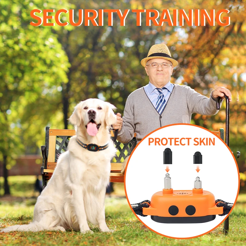 Collar antiladridos para perros inteligente con 2 modos de entrenamiento, Collar de choque para perros, Collar de entrenamiento de sensibilidad ajustable y resistente al agua para perros - imagen 3