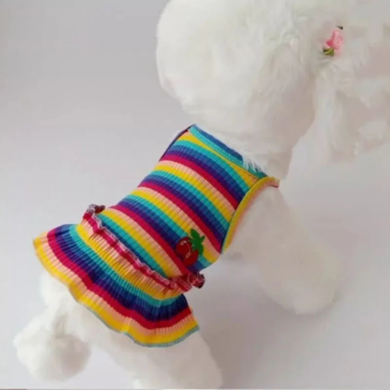Vestido bandolera de cerezas para perros y gatos – Ropa verano - imagen 2