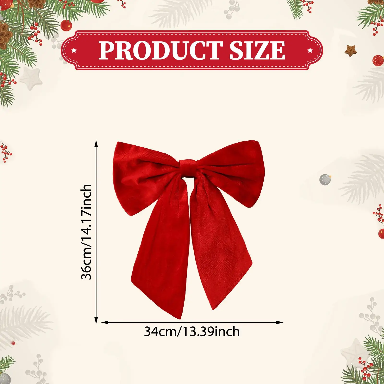 Christmas Bow Hanging Ornament Decorative Craft Creative Bowknot Christmas