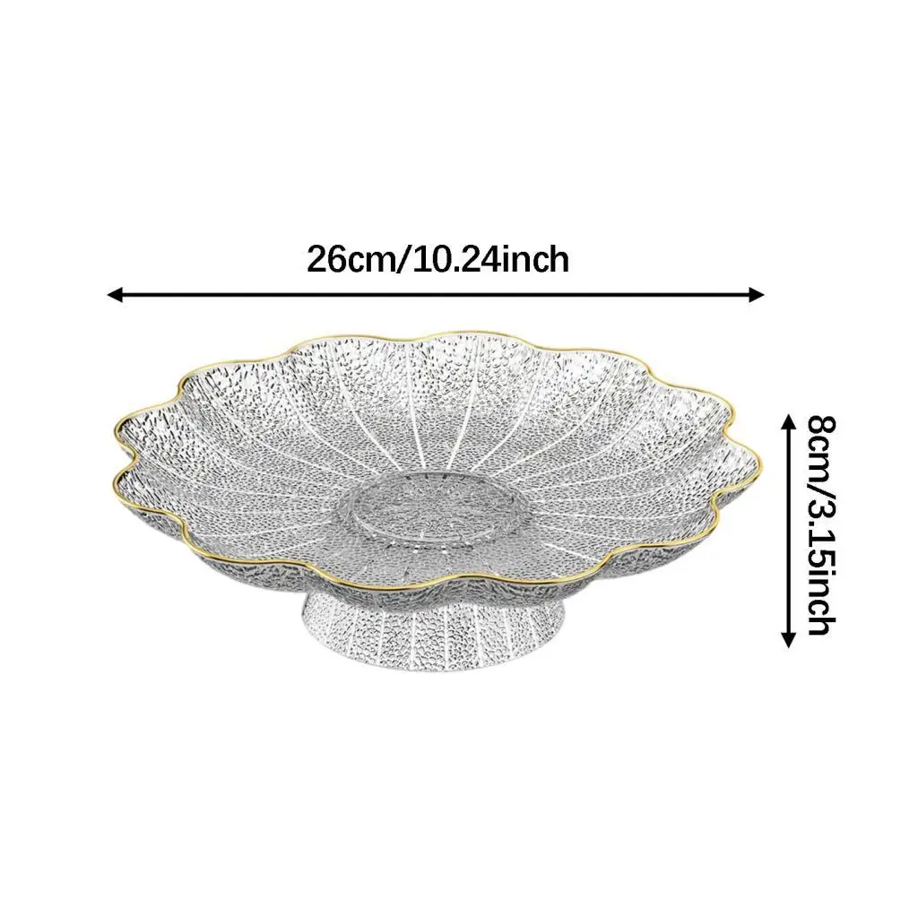 Footed Fruit Bowl Food Dish Practical Large Centerpieces Aesthetic Fruit Basket Snack Candy Serving Tray for Candy Snacks Nut
