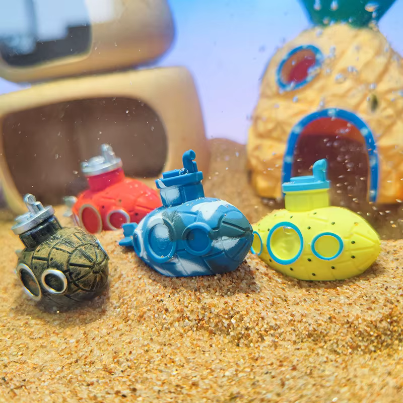 Mini submarino decorativo para acuario - micropaisaje para agua dulce - imagen 3