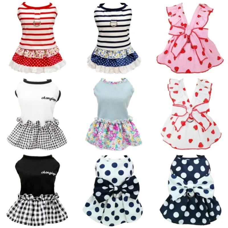 Vestido floral con lazo para gatos y perros – Ropa de verano - imagen 4