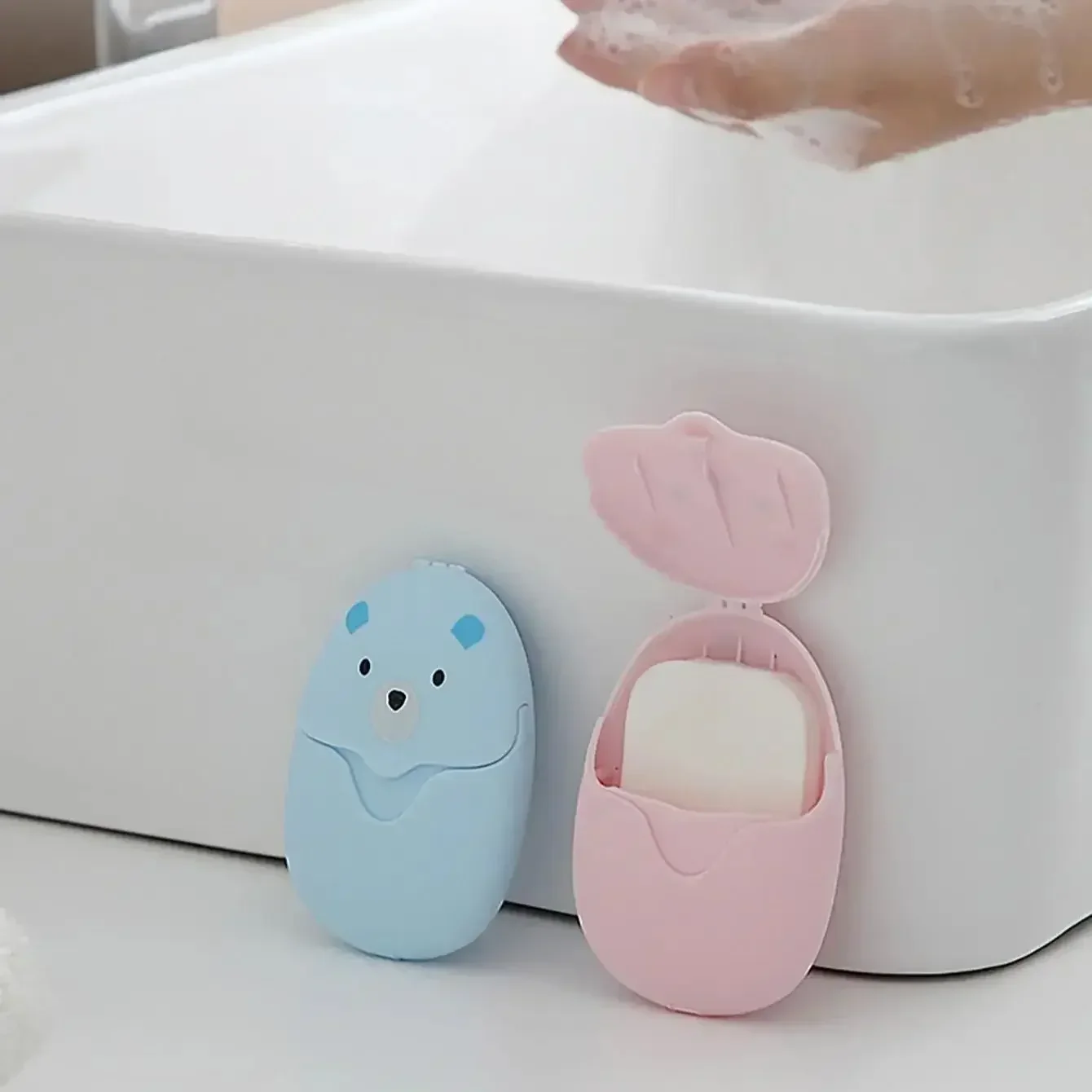 50 unids/caja de hojas de jabón de papel suaves solubles en agua: limpieza profunda, hidratación y no irritante para pieles sensibles - imagen 4