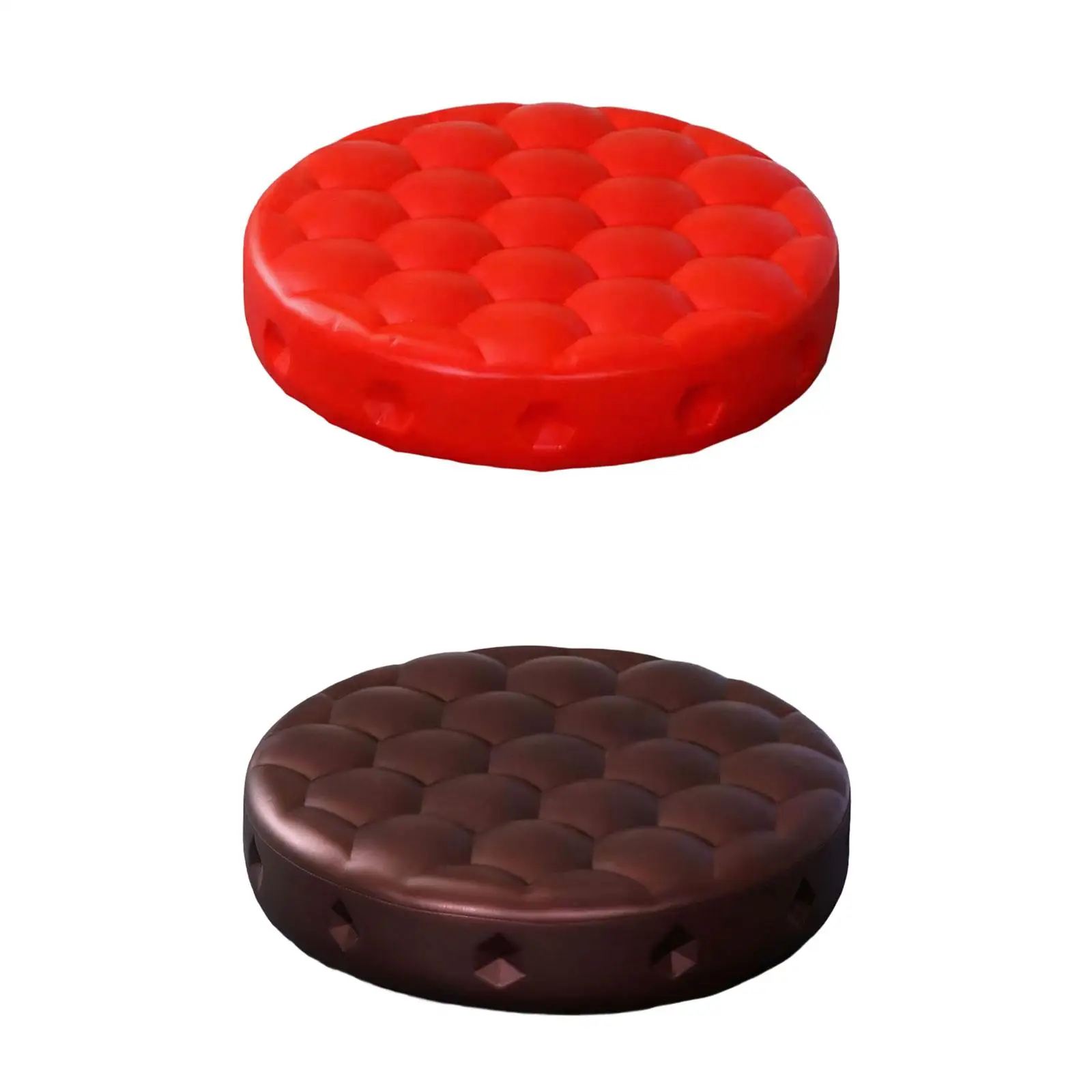 Round Seat Cushion PU Leather Seat Top Round Waterproof Chair Accessory Replacement for Salon Round Seat Cushion PU Leather Seat Top Round Waterproof Chair Accessory Replacement for Salon